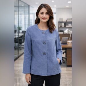 Dana Buchanan Wool Work Blazer Blue Women’s Size 8